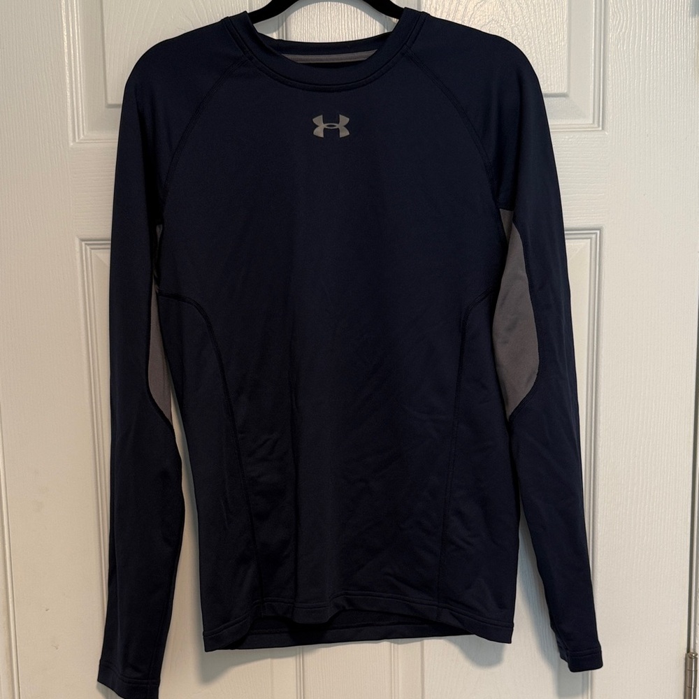 Under Armour Men's Navy and Gray Long Sleeve Shirt